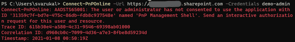 Connect-PnPOnline Error